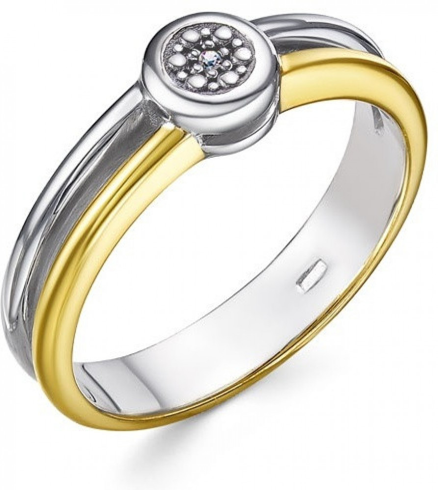 Кольцо из серебра с бриллиантом | Family Jewelry