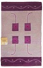 Интерьерный коврик из пряжи шениль, с вышивкой (50х80, 100% хлопок, цвет розовый)