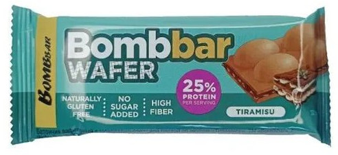 Батончик вафельный с шоколадно-ореховой пастой «Тирамису» | Bombbar