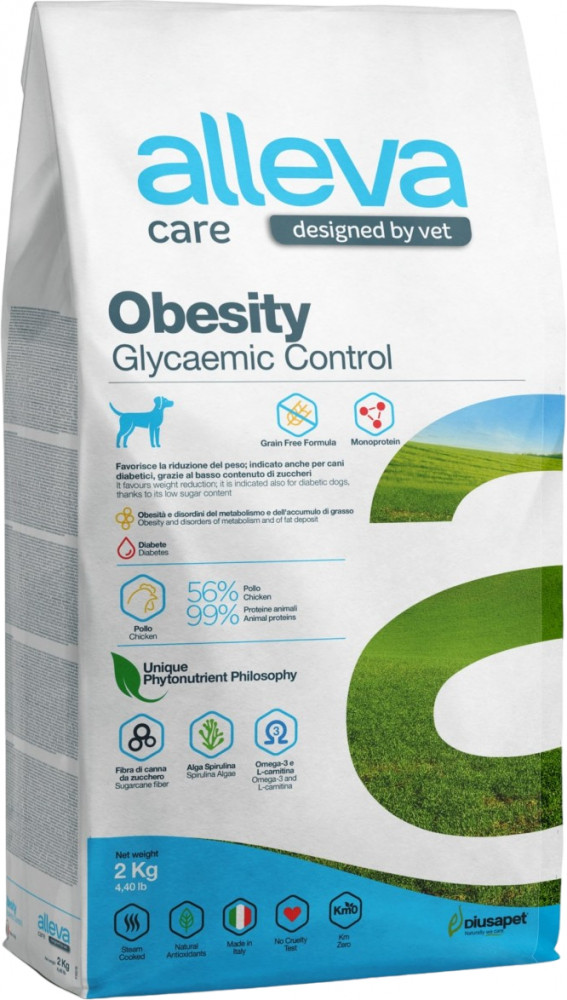 Корм для собак для контроля потребления глюкозы «Obesity Glycemic Control» | Care | Alleva