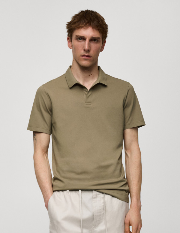 Футболка-поло мужская | MANGO