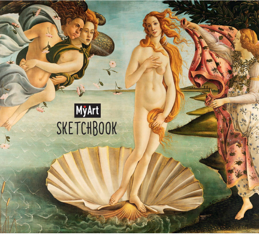 Скетчбук «Сандро Ботичелли. Рождение Венеры» | MyArt. Квадратный скетчбук
