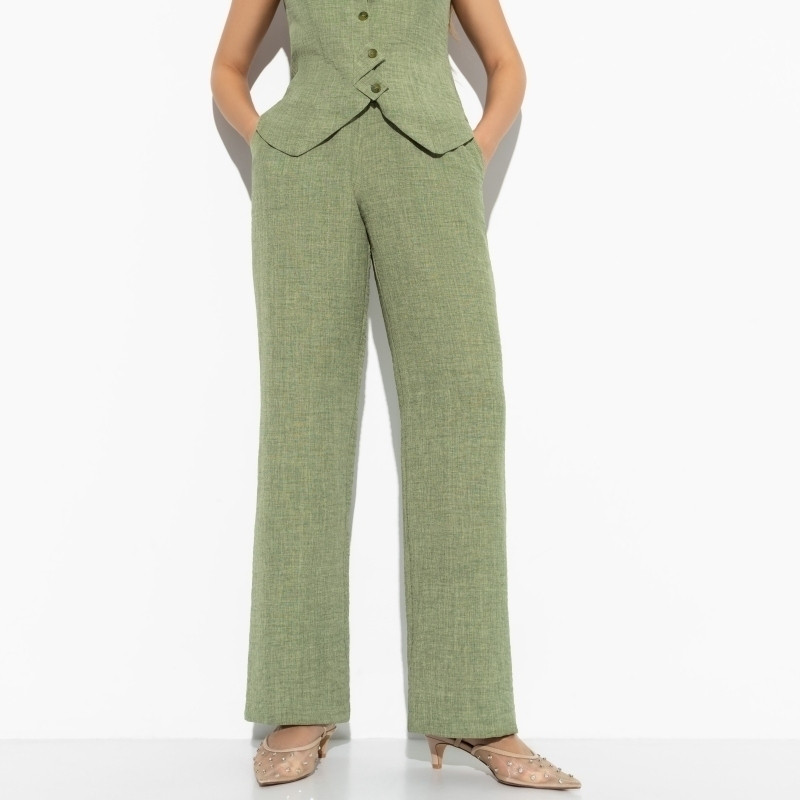 Брюки женские «Изящной походкой, green» | Charutti