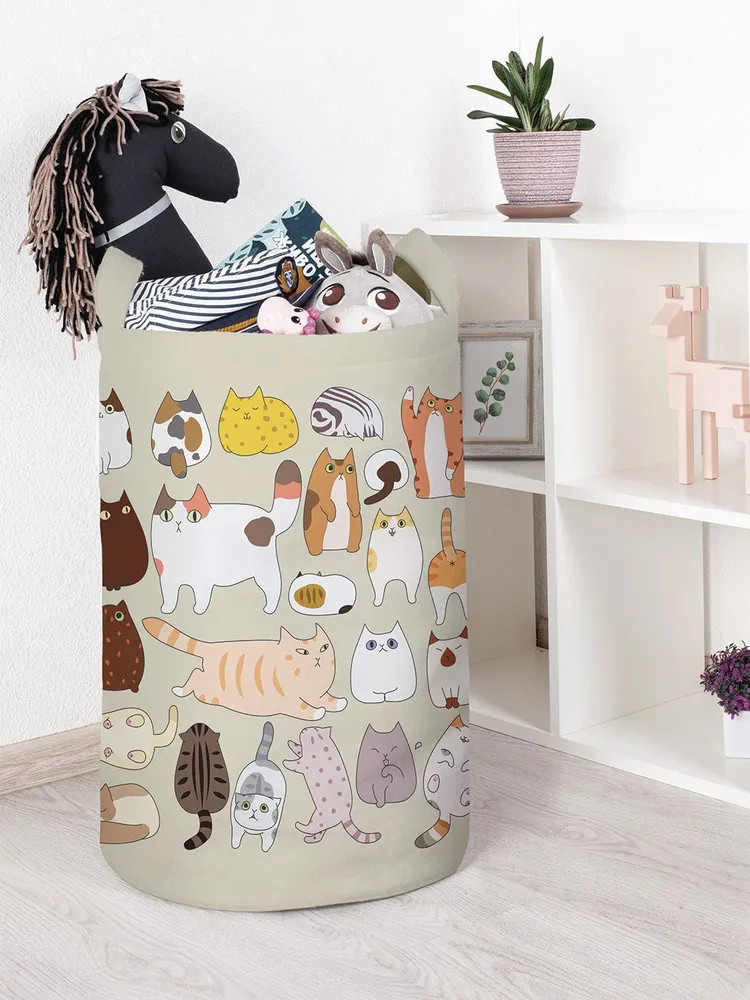 Корзина для игрушек «Котовечеринка» | Котовечеринка | JoyArty