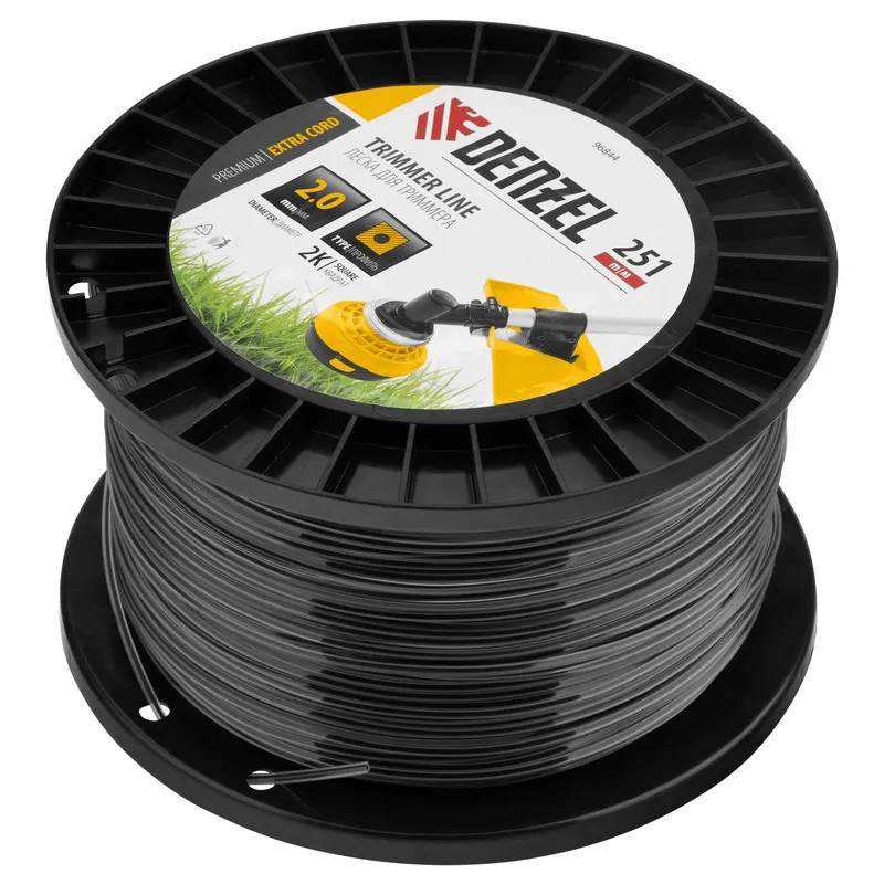 Леска для триммера двухкомпонентная квадрат | Denzel