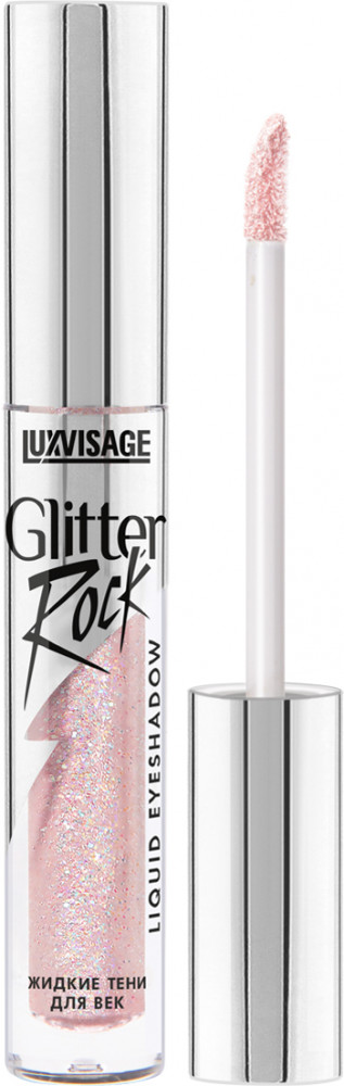 Тени для век жидкие «Glitter rock», оттенок 306 Galaxy Rose | LuxVisage