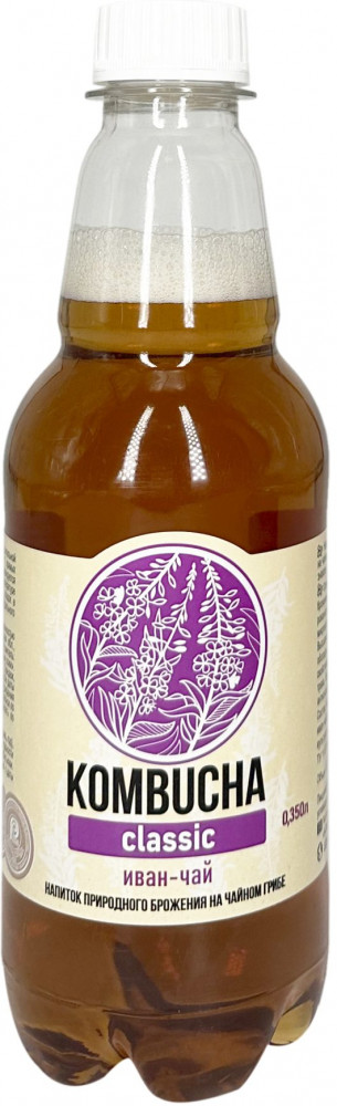 Напиток безалкогольный натурального брожения на чайном грибе с иван-чаем «Kombucha Classic». | Живые соки