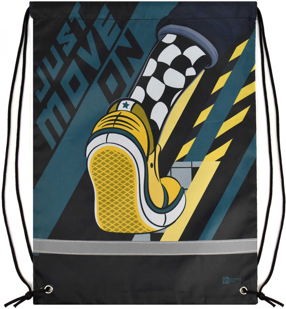 Мешок для сменной обуви «Кеды» | Черный дизайн | Феникс +