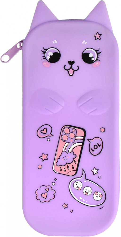 Пенал школьный «Лавандовый кот» | Феникс +