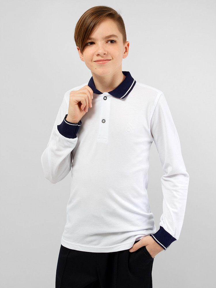 Лонгслив-поло для мальчиков | School collection | Соль&Перец
