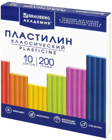 Пластилин классический | Академия | Brauberg