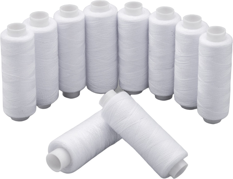 Набор ниток швейных №50/2, цвет белый | Bestex