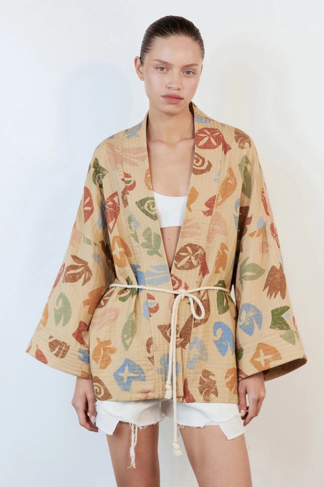 Блузка-кимоно женская с поясом-шнурком | Befree