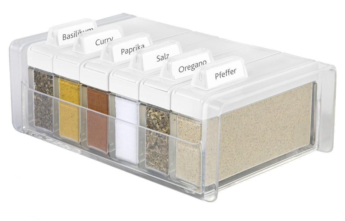 Набор для хранения специй (6 емкостей), белая | Spice Box | EMSA