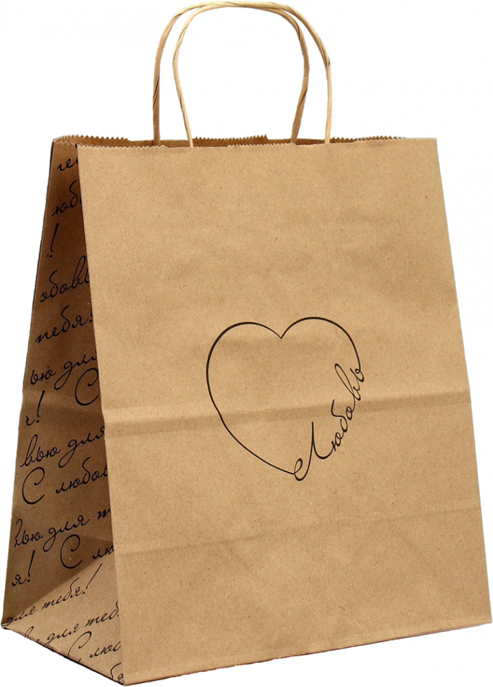 Пакет крафтовый «Сердце» | Арт Узор