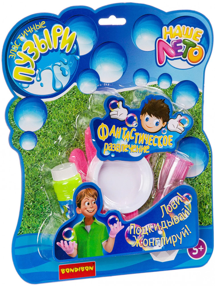 Набор для пускания мыльных пузырей «Эластичные пузыри» | Наше лето | Bondibon