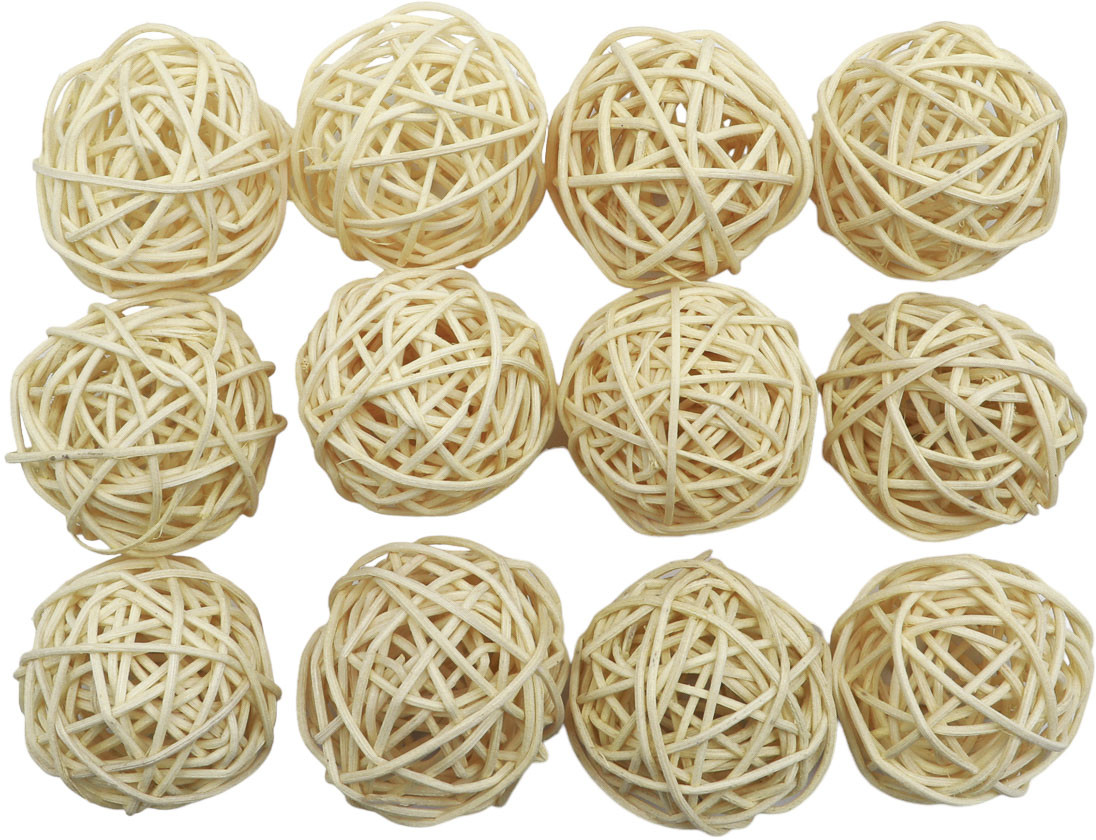 Набор шаров декоративных из ротанга | Айрис