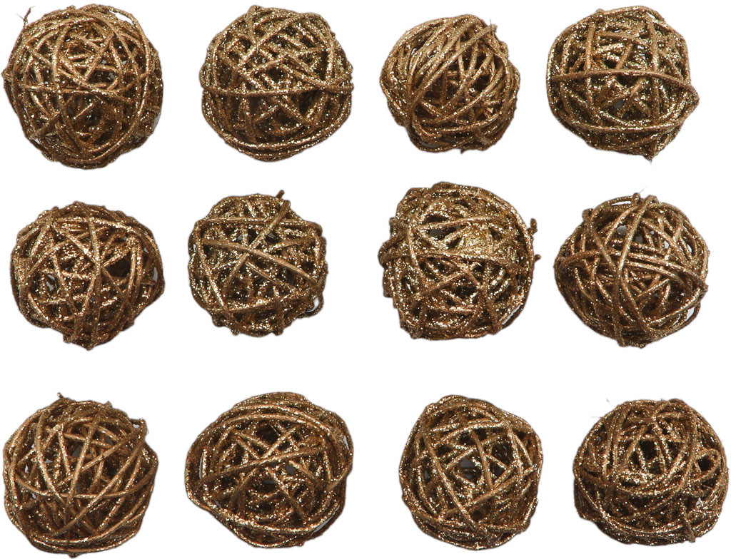 Набор шаров декоративных из ротанга | Айрис