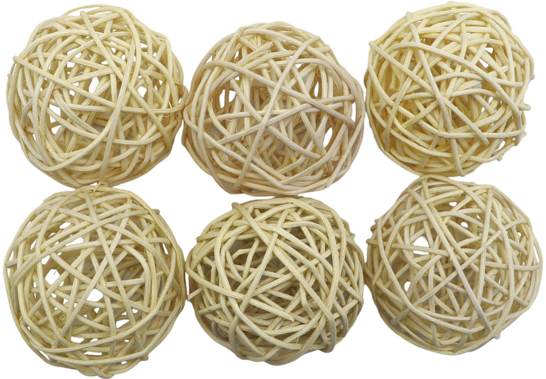 Набор шаров декоративных из ротанга | Айрис