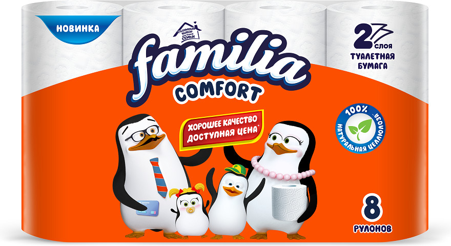 Туалетная бумага «Comfort» | Familia