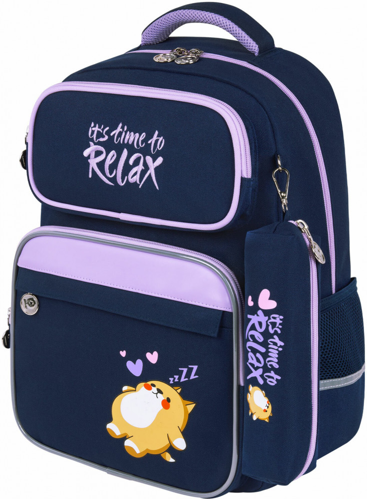 Рюкзак школьный с пеналом «Bored cat» | Complete | Юнландия