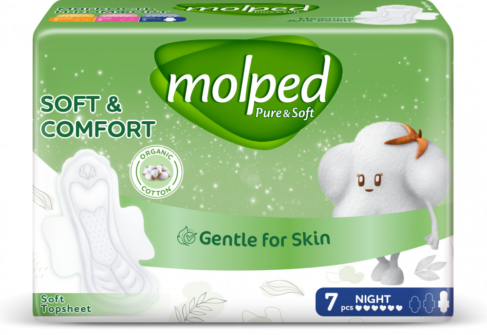 Прокладки ночные «Sof & сomfort» | Pure & Soft | Molped