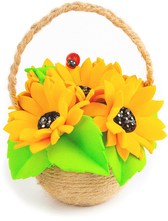 Набор для творчества «Подсолнухи в корзине» | Топиарий | Волшебная мастерская