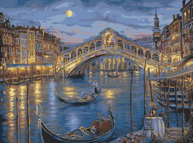 Картина по номерам «Венецианская ночь» | Белоснежка