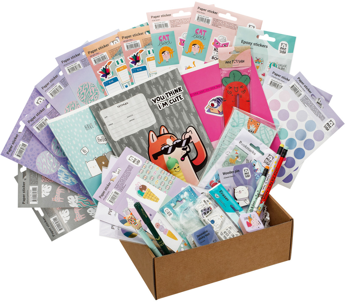 Набор канцелярских принадлежностей «Cat in box» | Meshu