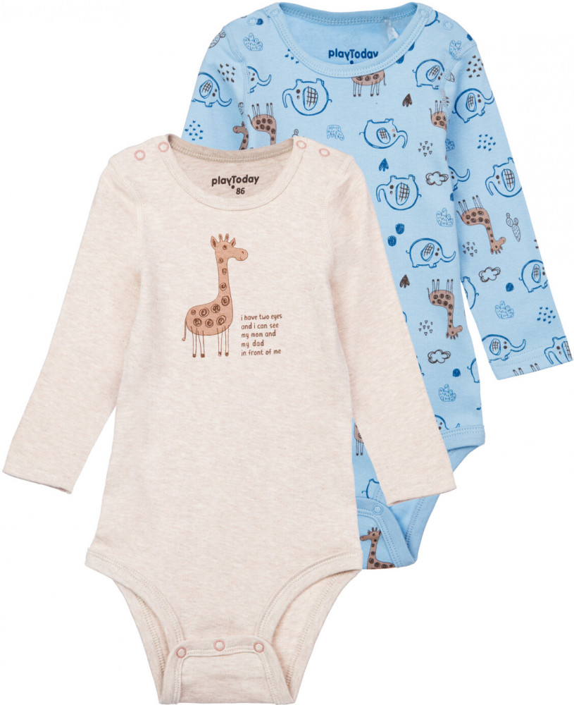 Комплект боди с длинным рукавом для мальчиков | Cute elephants | PlayToday
