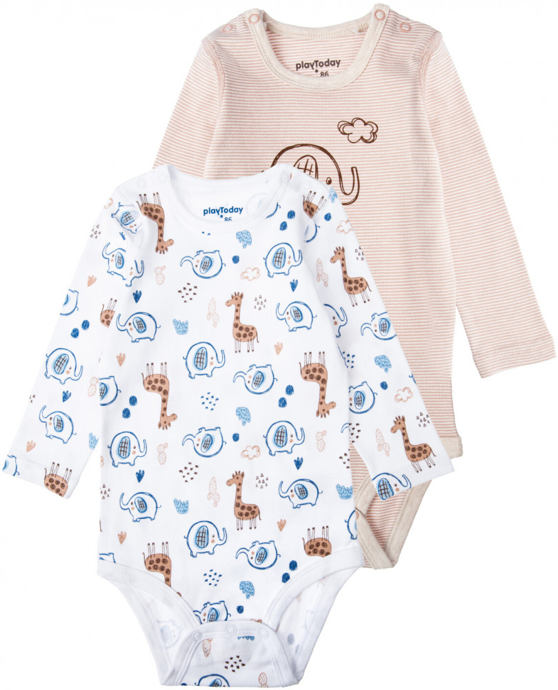 Комплект боди с длинным рукавом для мальчиков | Cute elephants | PlayToday