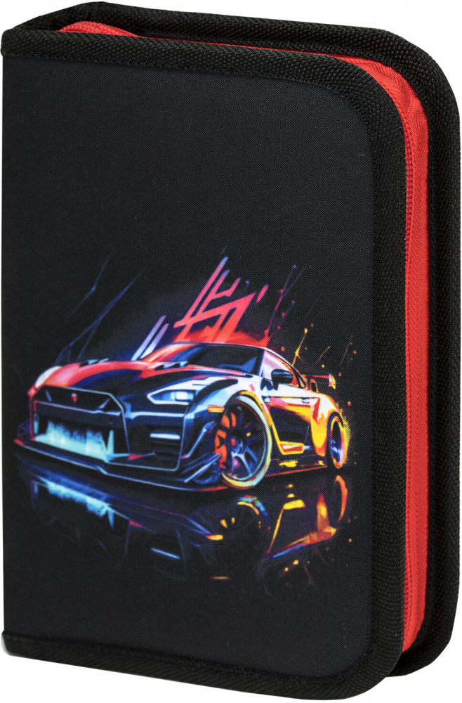 Пенал школьный «Neon drift» | Premium single decker | Brauberg
