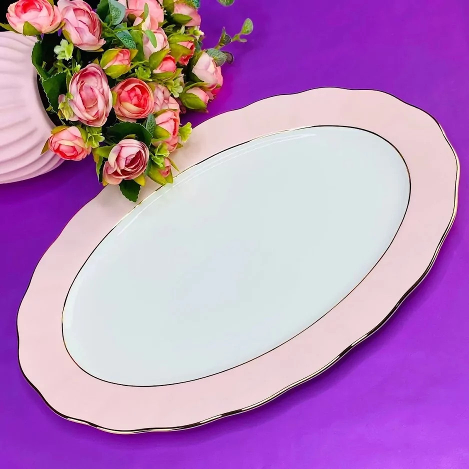 Блюдо овальное «Pink» | Lenardi