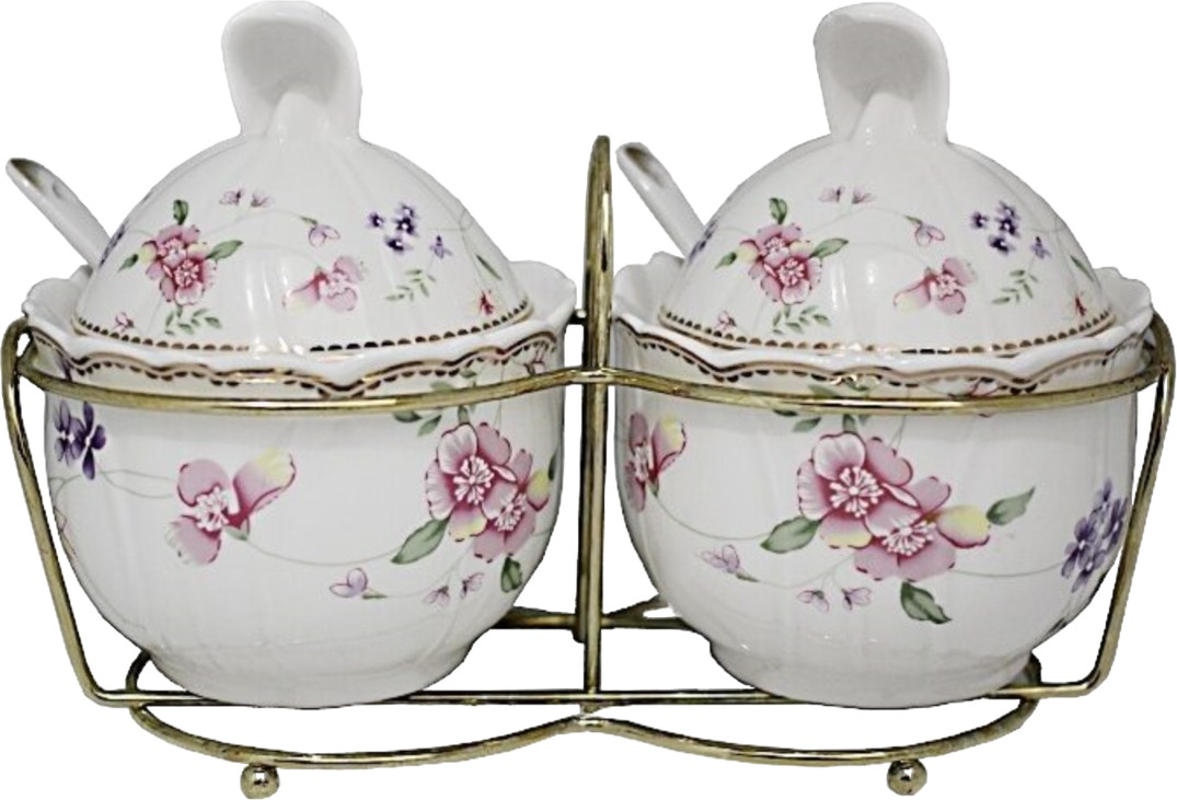 Набор баночек с ложками на подставке «Флоренс» | Флоренс | Lenardi