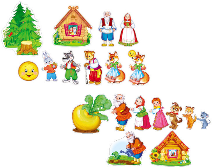 Комплект фигурок вырубных «Русские сказки» | Комплект вырубных плакатов