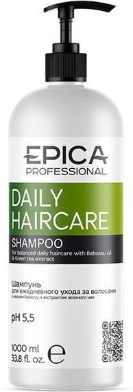 Шампунь для волос с маслом бабассу и экстрактом зеленого чая | Daily Haircare | EPICA Professional