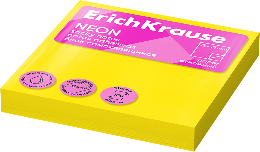 Блок самоклеящийся бумажный | Pastel Bloom | Erich Krause