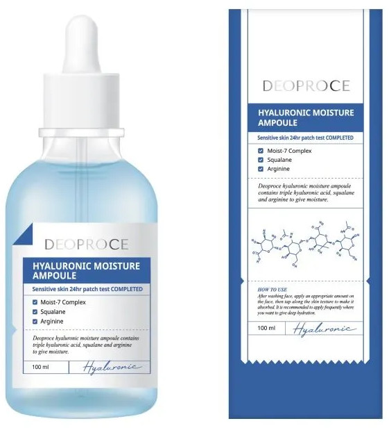 Сыворотка для лица с гиалуроновой кислотой «Hyaluronic Moisture Ampoule» | Deoproce