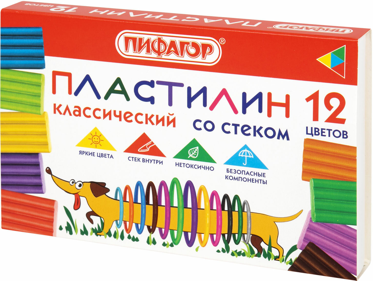 Пластилин классический «Веселая такса» | Пифагор