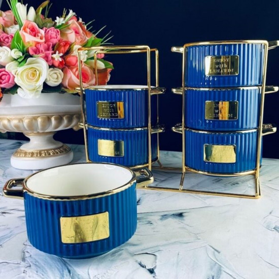 Набор бульонниц на подставке «Multicolor»