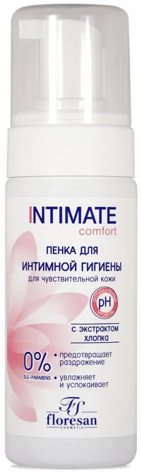 Пенка для интимной гигиены с экстрактом хлопка | Intimate | Floresan