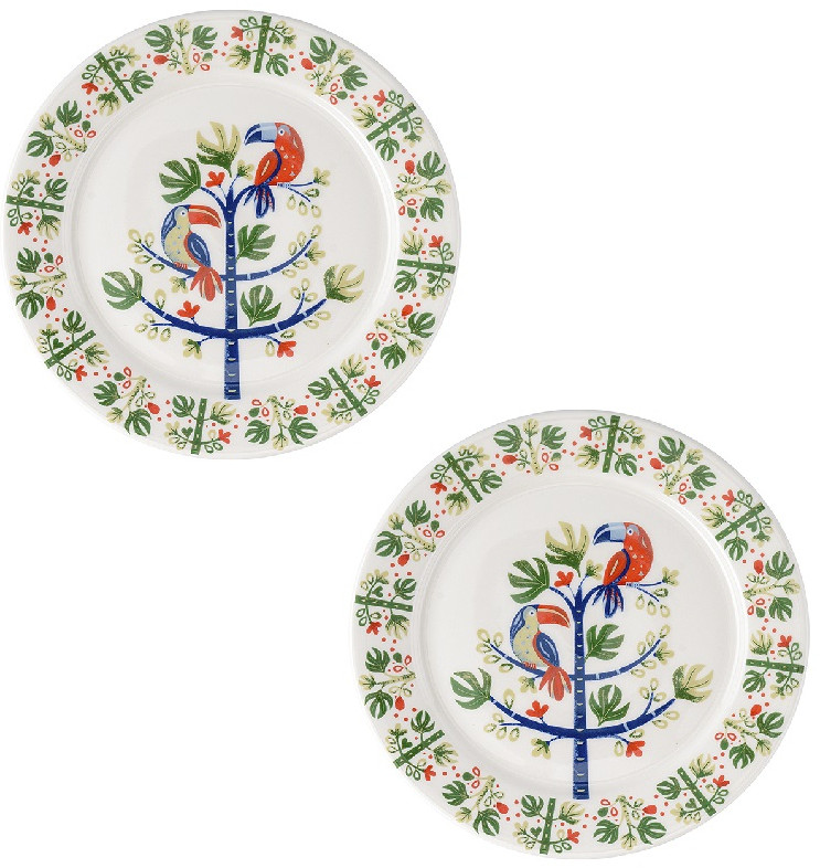 Набор тарелок «Toucan» | Birds of Paradise | Liberty Jones