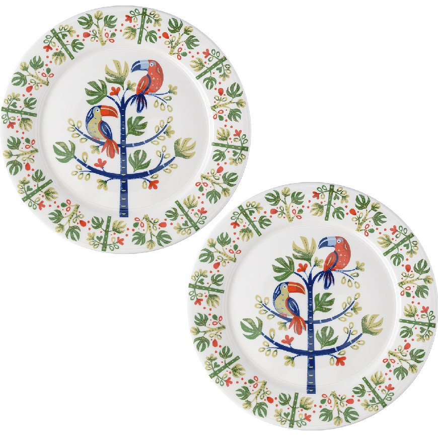 Набор тарелок «Toucan» | Birds of Paradise | Liberty Jones