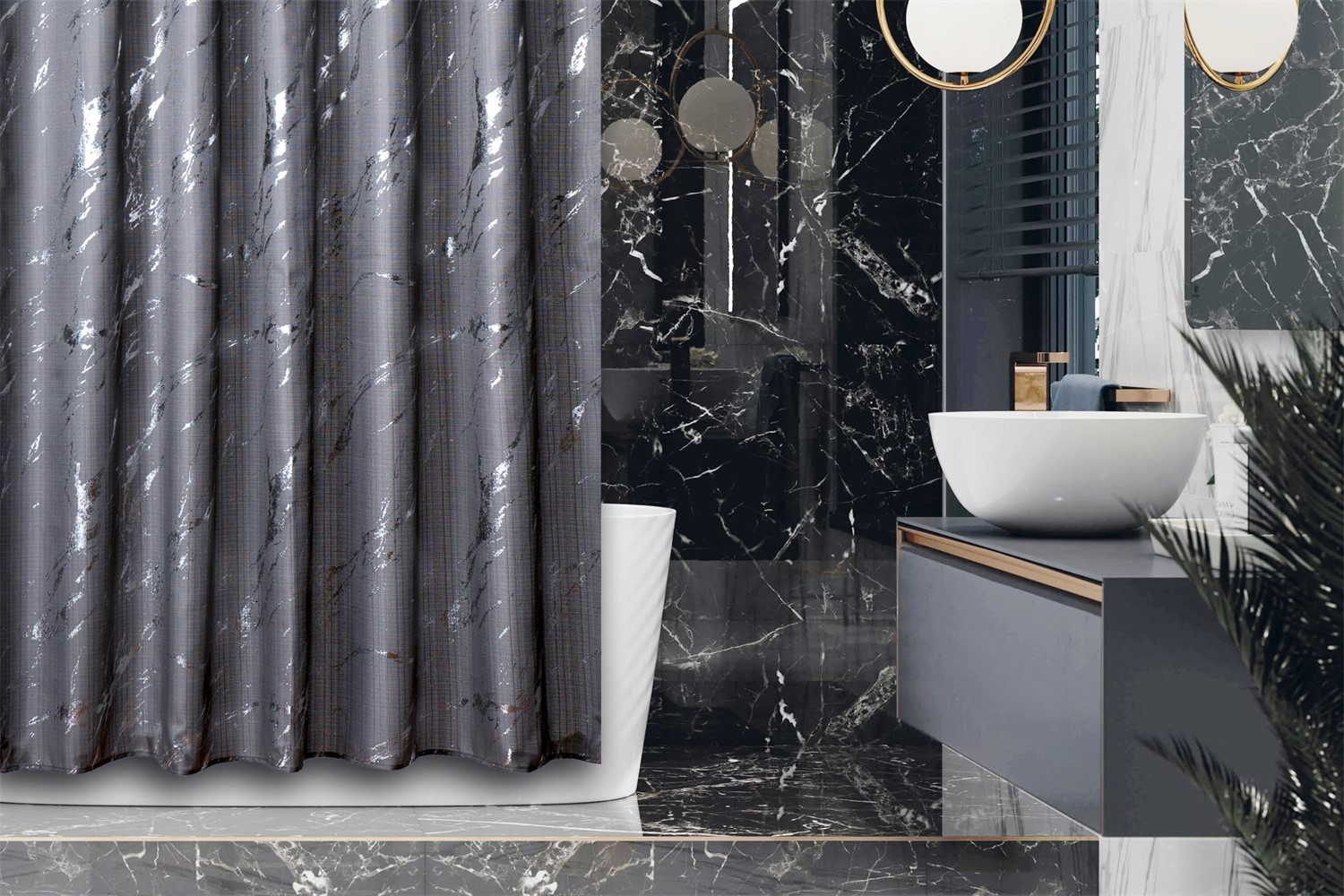 Штора для ванной «Marble» | Еврогарант