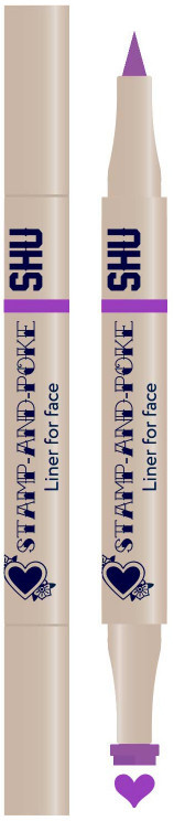 Подводка-маркер для глаз «Stamp-and poke», оттенок №02 Фиолетовое сердце | SHU