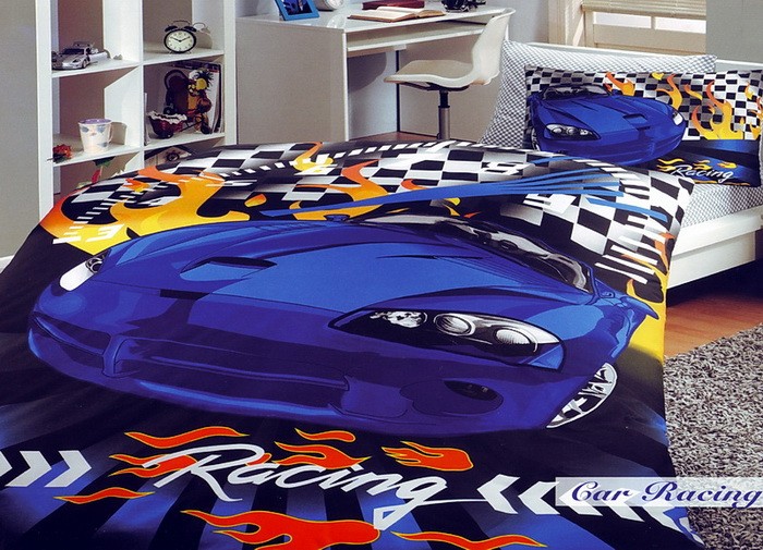 Детский комплект постельного белья «Hobby» (арт. vs038-1, 1,5-спальный, сатин, 1 наволочка 50х70) | ТекстильГрупп