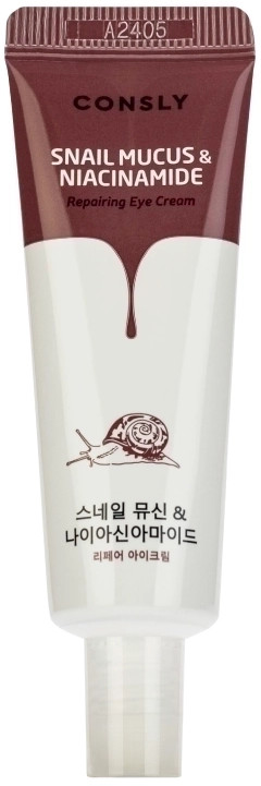 Крем для век «Snail Mucus & Niacinamide Repairing Eye Cream» | Consly
