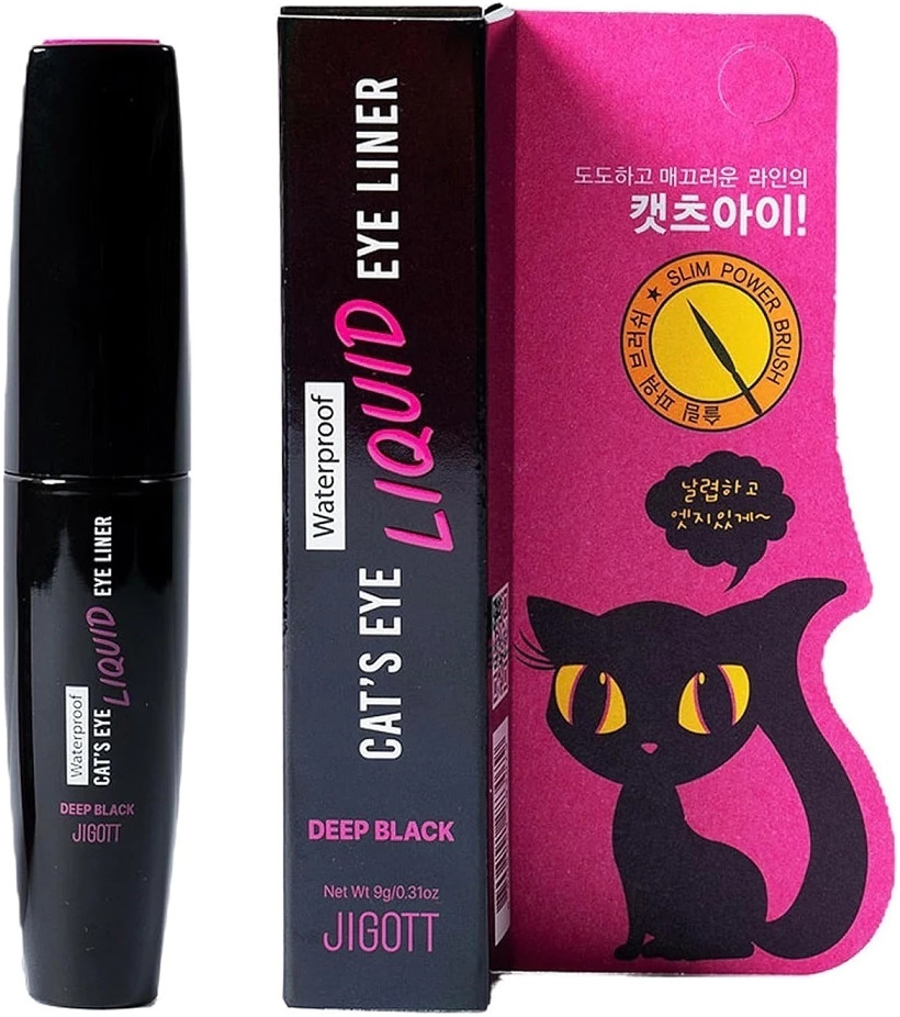 Подводка для глаз «Waterproof Liquid Eyeliner», оттенок Deep Black | Cat's Eye | Jigott