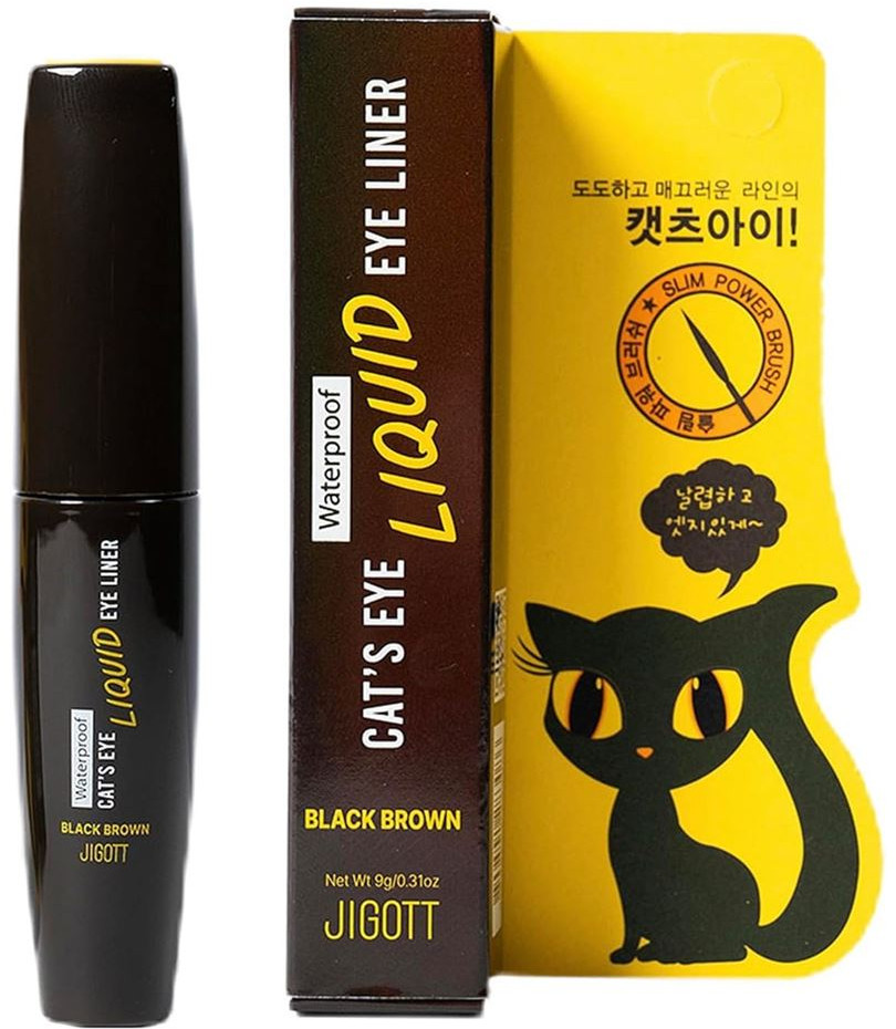 Подводка для глаз «Waterproof Liquid Eyeliner», оттенок Black Brown | Cat's Eye | Jigott