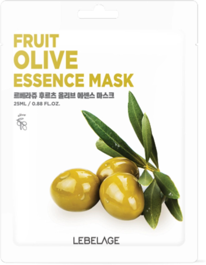 Маска для лица тканевая с экстрактом оливы «Fruit Olive Essence Mask» | Lebelage
